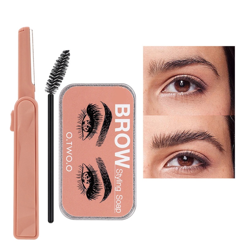 Bộ Xà Phòng Vẽ Lông Mày Kèm Cọ Trang Điểm Hàng Ngày YOUYO Girl