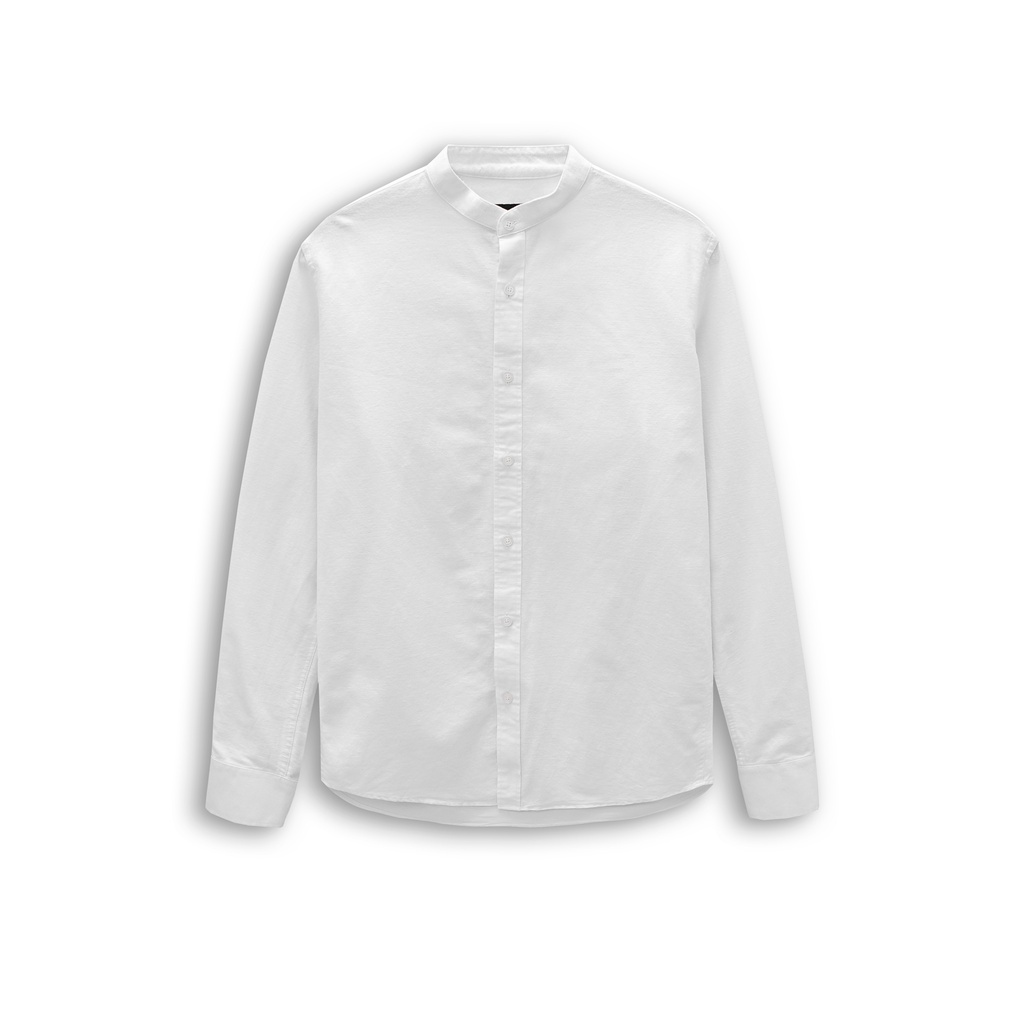 Sơ mi nam dài tay cổ trụ Heboz 4 màu, chất oxford mềm mịn thấm hút mồ hôi, form slimfit chuẩn body - 00001139