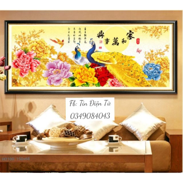 Tranh thêu kín 150x68