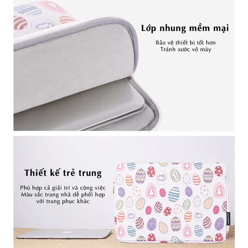 Túi chống sốc laptop dễ thương cute GUBAG, họa tiết thời trang, bền đẹp, lót nhung dày dặn chống sốc cực tốt