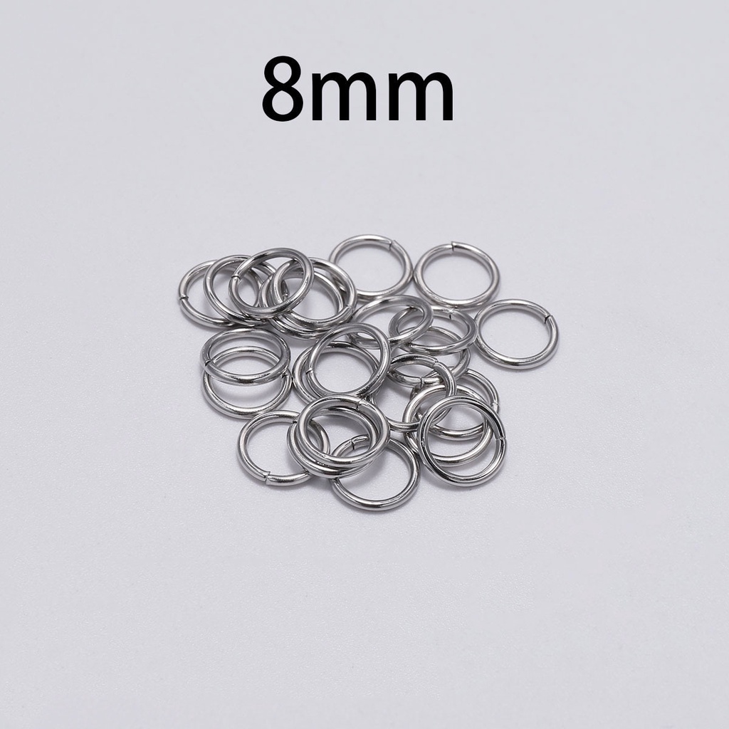 Bộ 200 Vòng Nhẫn Hình Chữ C Bằng Thép Không Gỉ Dùng Làm Trang Sức DIY