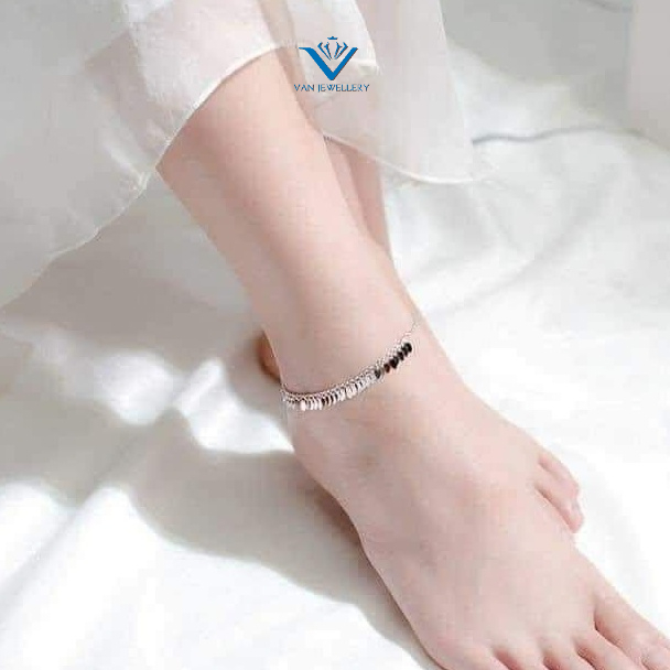 Lắc chân bạc Lắc tua dua Circle bạc ta Van jewelry V10245