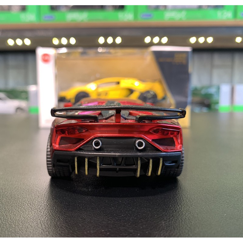 Xe mô hình trưng bày siêu xe Lamborghini SVJ 63 tỉ lệ 1:32 màu đỏ
