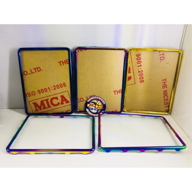 Ốp biển số + kiếng mica + đế