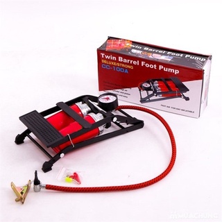 Bơm hơi dùng chân 2 ống hơi foot pump áp suất mạnh