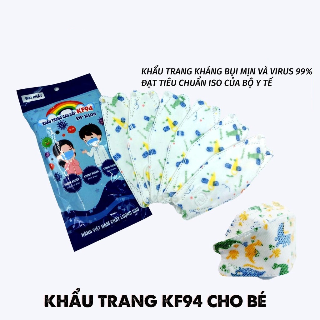 Khẩu trang y tế, khẩu trang trẻ em 4 lớp kháng khuẩn, công nghệ Hàn Quốc KF94 KIDS - Shop Mẹ Khoai