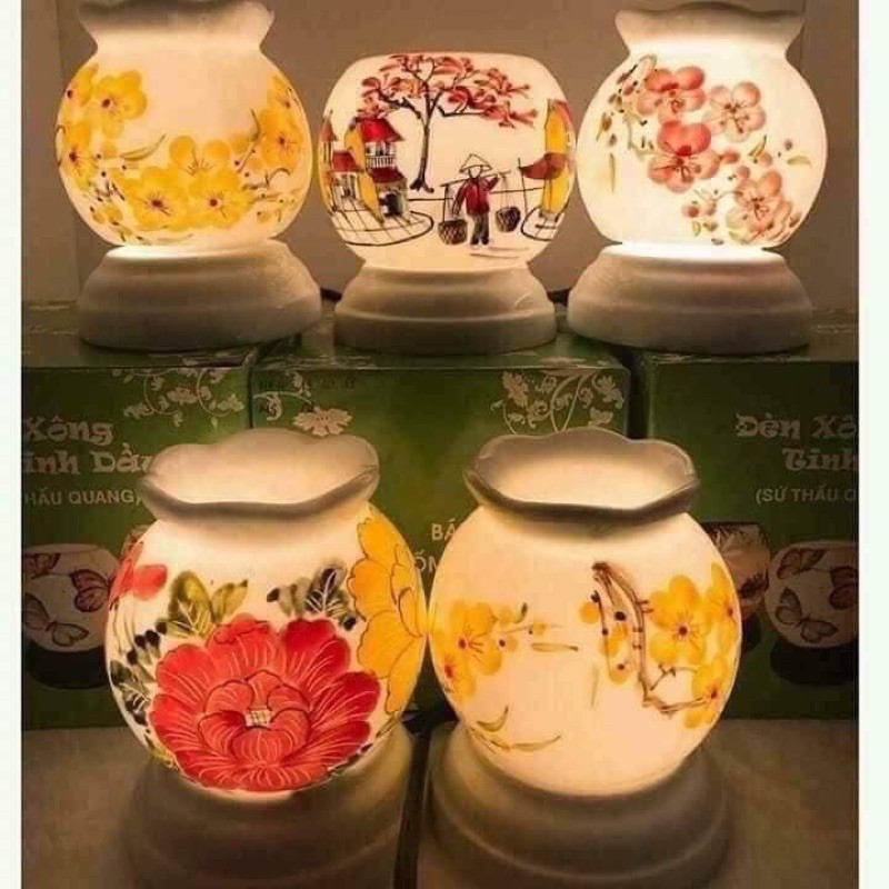 KLA11-Đèn xông tinh dầu sứ Bát Tràng