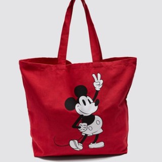 Túi Xách Canvas Cỡ Lớn In Họa Tiết Hoạt Hình Chuột Mickey Dễ Thương Thời Trang Cho Nữ