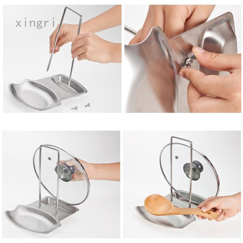 Giá Đỡ Nắp Nồi Bằng Thép Không Gỉ Tiện Dụng Cho Nhà Bếp