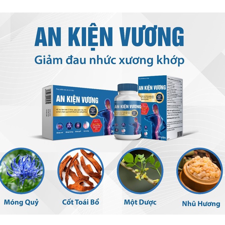 [chính hãng] AN KIỆN VƯƠNG – Hết đau mỏi khớp,tăng khả năng phục hồi khớp-Hộp 20v (mua 6h tặng 1h)