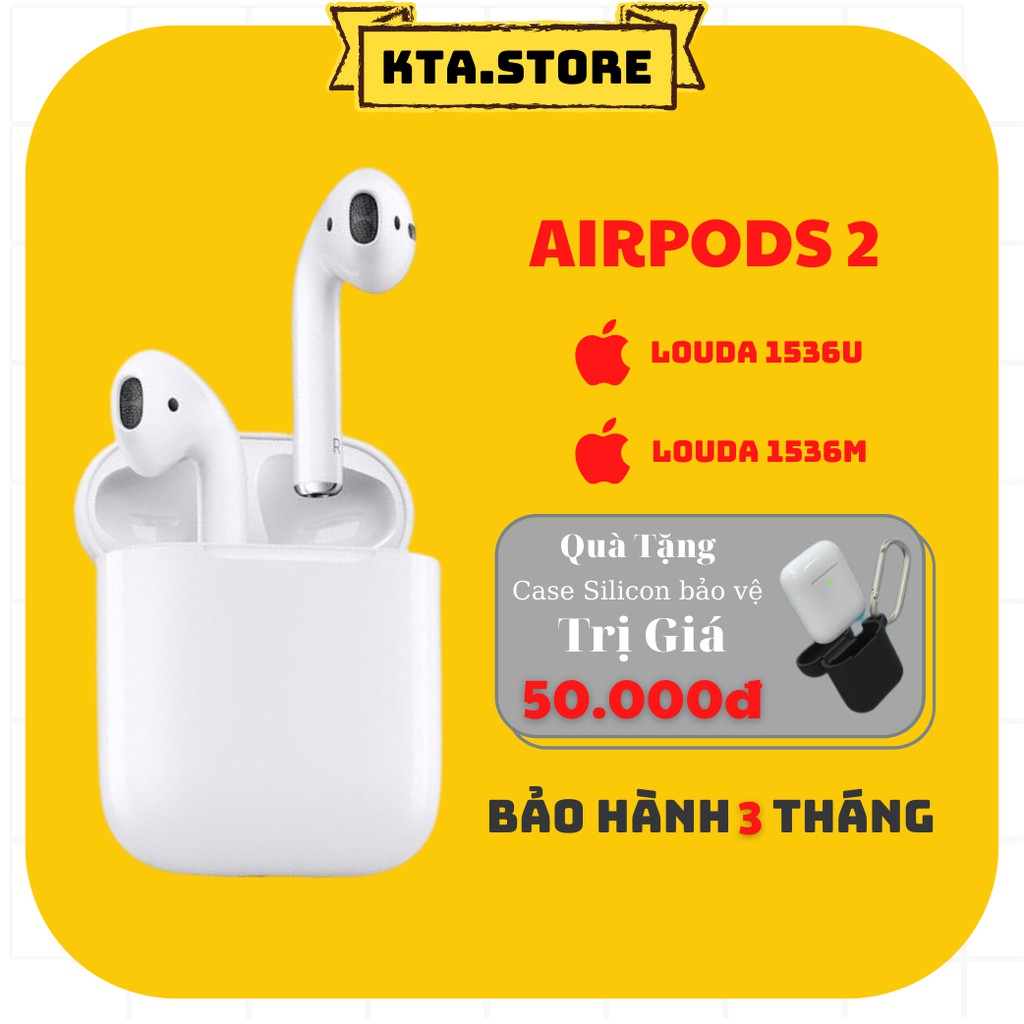 Airpods 2 Chip Louda 1536u và Hổ Vằn [ Định Vị + Đổi Tên + Chia sẻ âm thanh + Pin 5h + Hiển thị phần trăm pin liên tục]