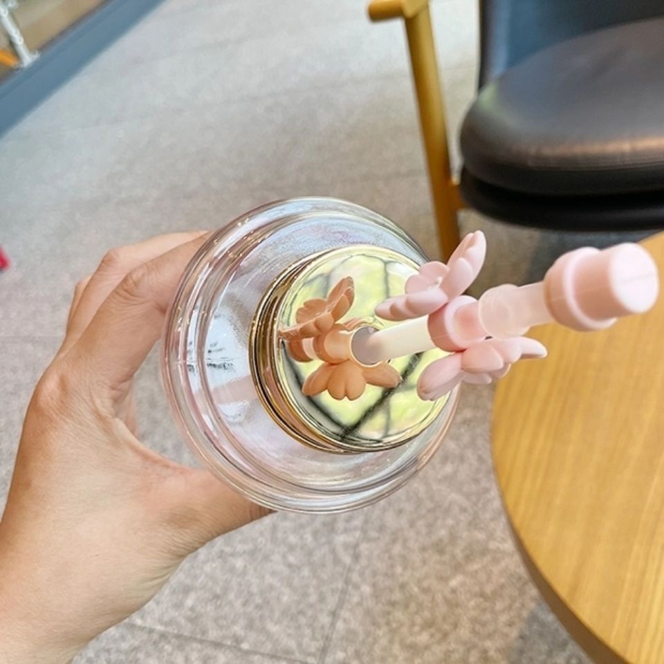 Ly Uống Nước Starbucks 2021 Hai Mặt Kèm Ống Hút