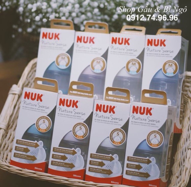 Bình sữa cao cấp NUK Nature Sense - 150ml & 260ml - Made in Germany