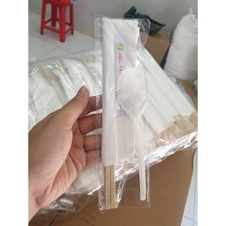 |CÓ SẴN| 100 COMBO (ĐŨA - MUỖNG - GIẤY - TĂM) DÙNG 1 LẦN  - HÀNG LOẠI 1, KHÔNG XƯỚC