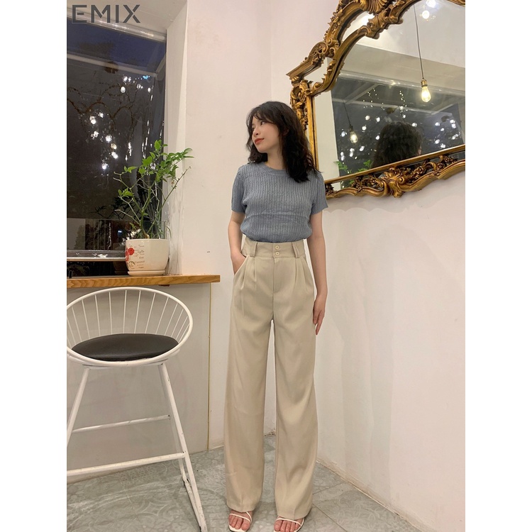 Set áo yếm kẻ mix chân váy EMIX, chất thun tăm kẻ chân váy chất gió size dưới 55kg, phong cách basic