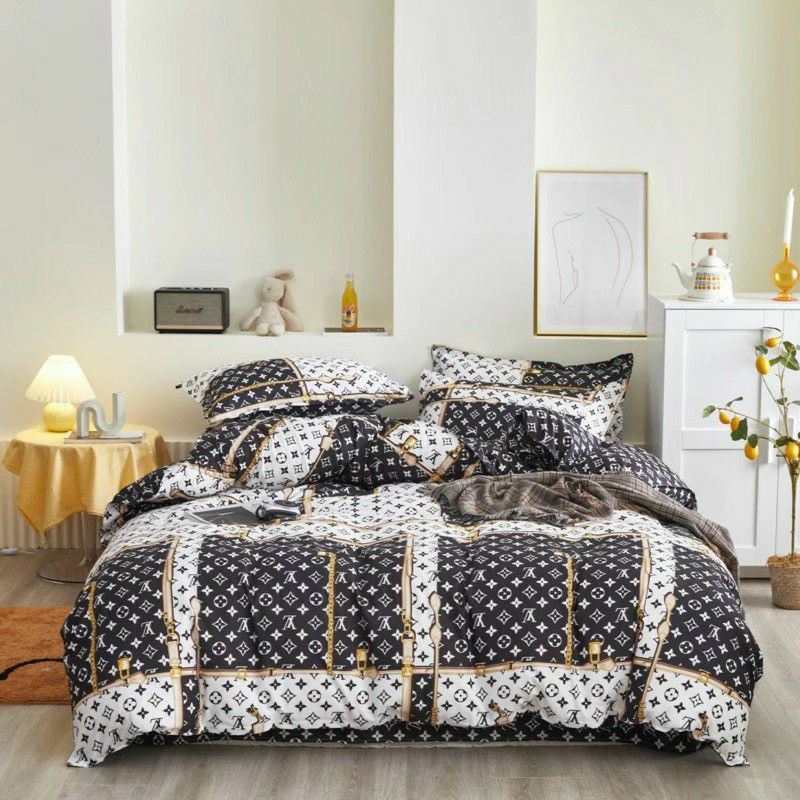 Bộ Chăn Ga Gối Cotton Poly L.V Mới