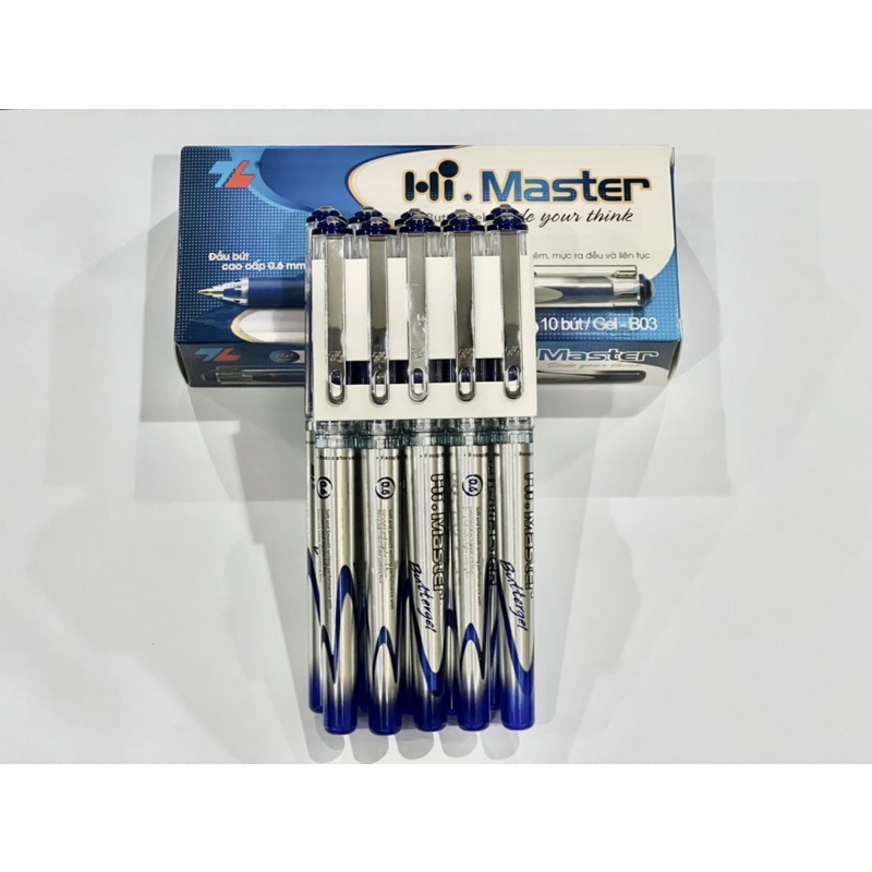 Bút Gel Hi Master Gel-B03 Thiên Long hộp 10 cây