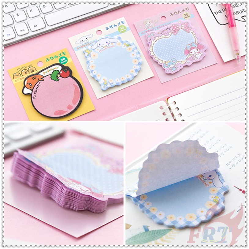 30 Tờ / Bộ ✿ Ghi Chú Dính Sanrio Q-2 ✿ Giấy Dán Ghi Chú Họa Tiết Hoạt Hình Hello Kitty / Little Twin Stars / Gudetama / Cinnamonroll / My Melody / PomPomPurin N Times