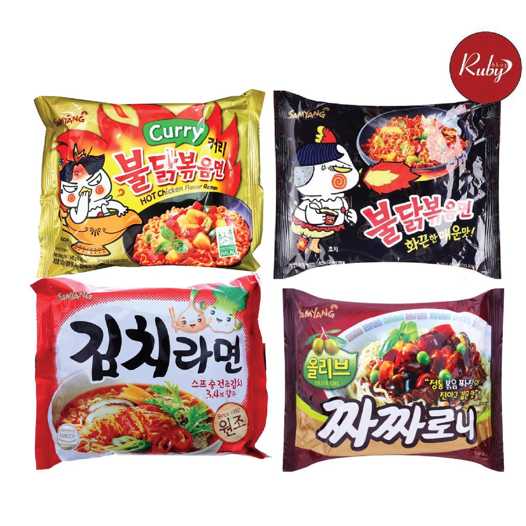 COMBO 4 LOẠI MÌ CAY SAMYANG HÀN QUỐC