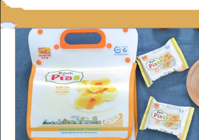 BÁNH PÍA KIM SA TRỨNG MUỐI TÂN HUÊ VIÊN TÚI 3D (18 Cái x 35gr)