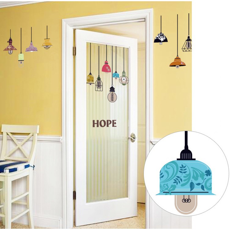 Decal dán tường Đèn nhiều màu hope | BigBuy360 - bigbuy360.vn