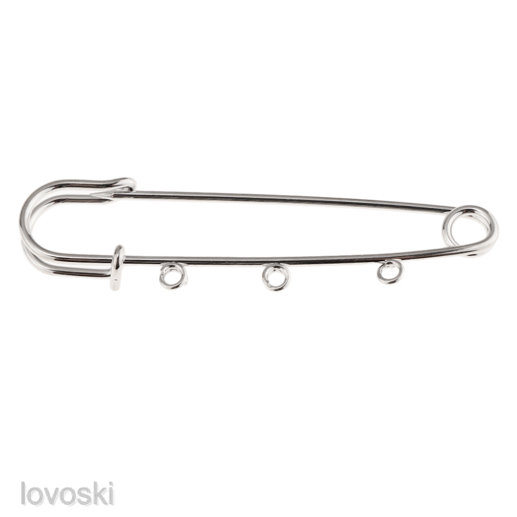 [Lovoski] Bộ 10 Ghim Cài Áo 3 Lỗ An Toàn Kích Thước 8x1.7cm