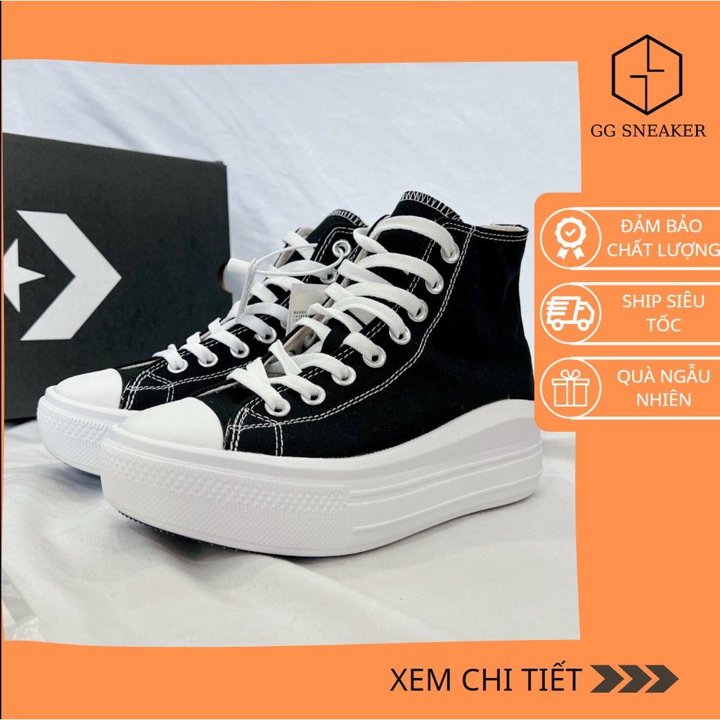 Giày Sneaker CV All Star Move Đế Bánh Mì Cao Cổ Cho Nữ