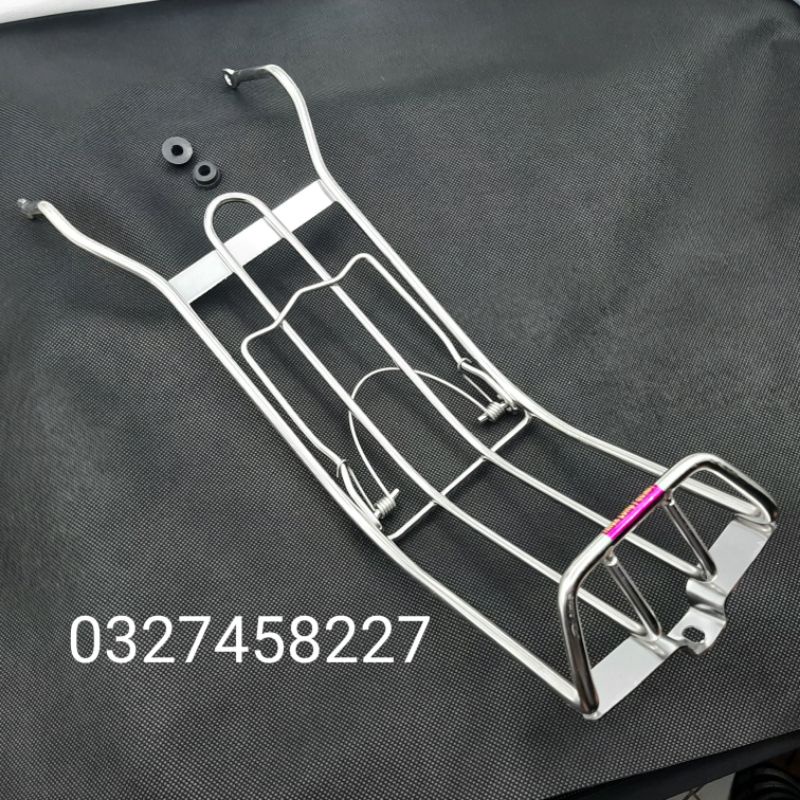 Baga giữa inox gắn xe WAVE thái, Alpha, ZX