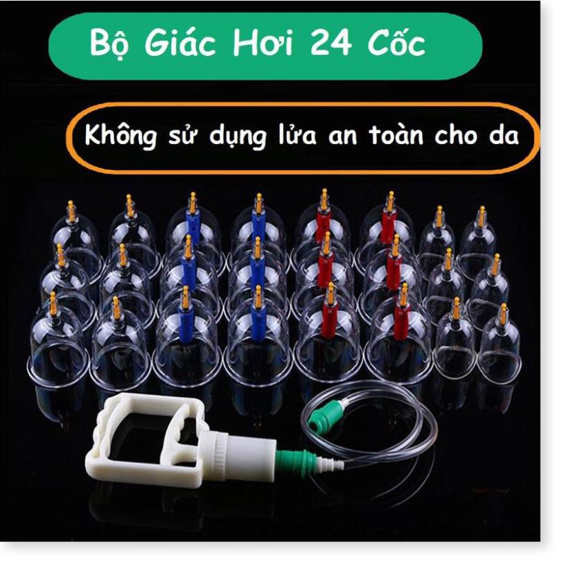 giác hơi, Bộ Giác Hơi Không Dùng Lửa 24 Phụ Kiện, Bộ Dụng Cụ Giác Hơi Cao Cấp, Mua Ngay nhé