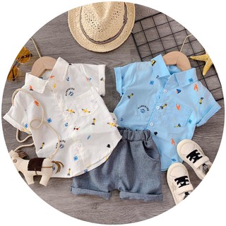 Sét sơ mi cá tính cho bé trai đến trường 7-17kg