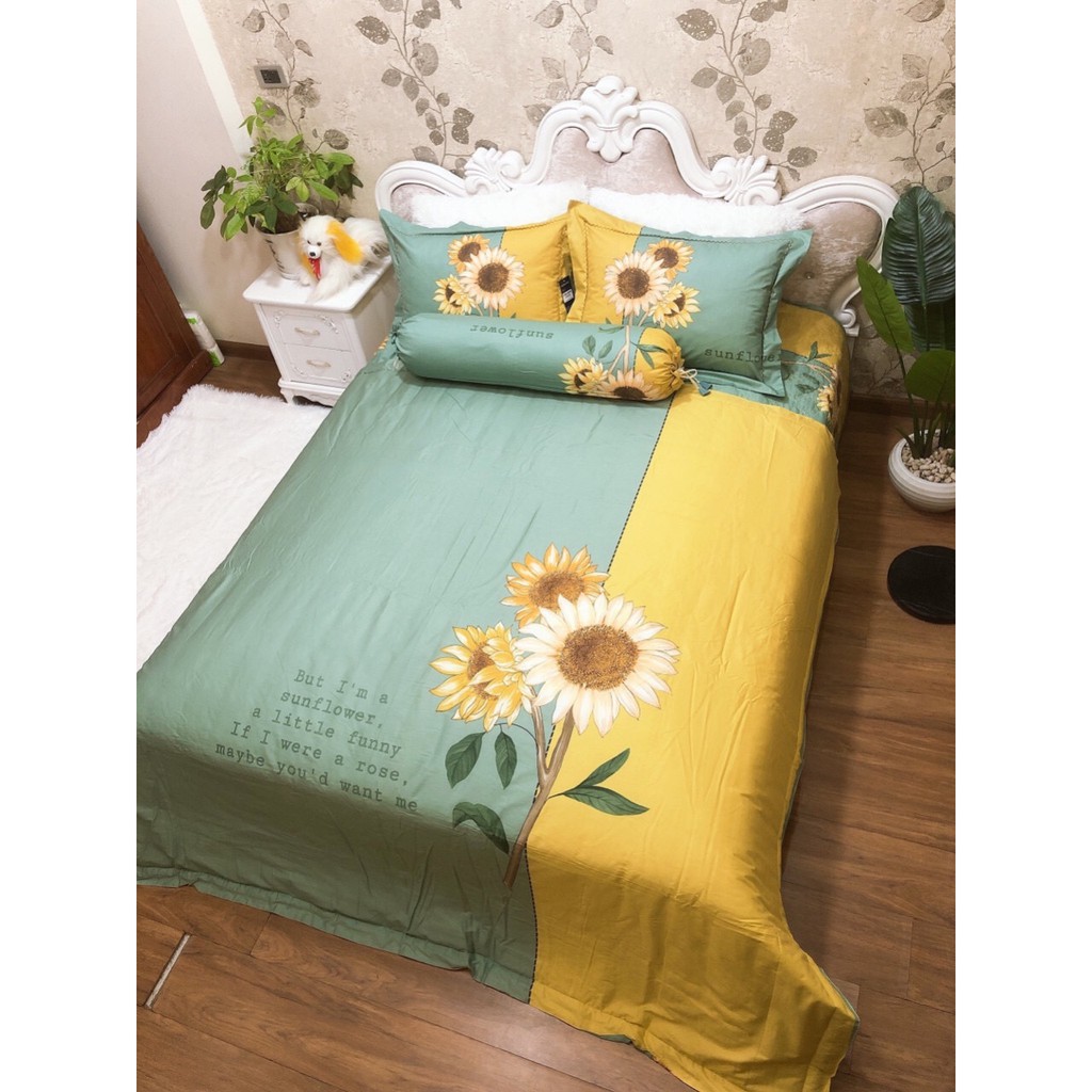 Chăn ga gối cotton 100% họa tiết in 5D sắc nét, chọn bộ ful 5 món , đủ siz 1m6 x 2m , 1m8 x 2m , 2m x 2m2