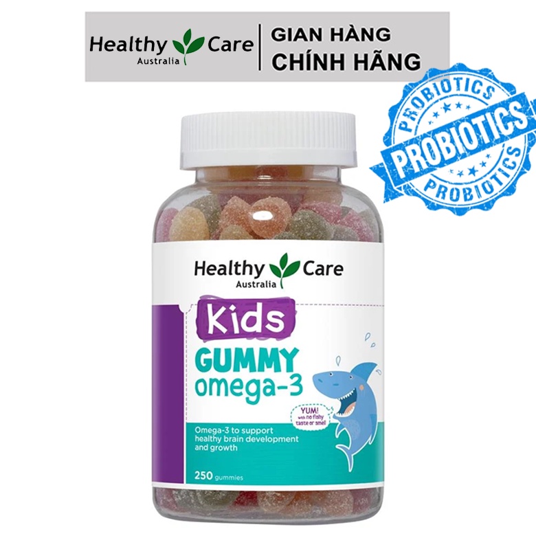 KẸO DẺO GUMMY BỔ SUNG OMEGA 3 Healthy care Healthycare  cho bé từ 2 tuổi