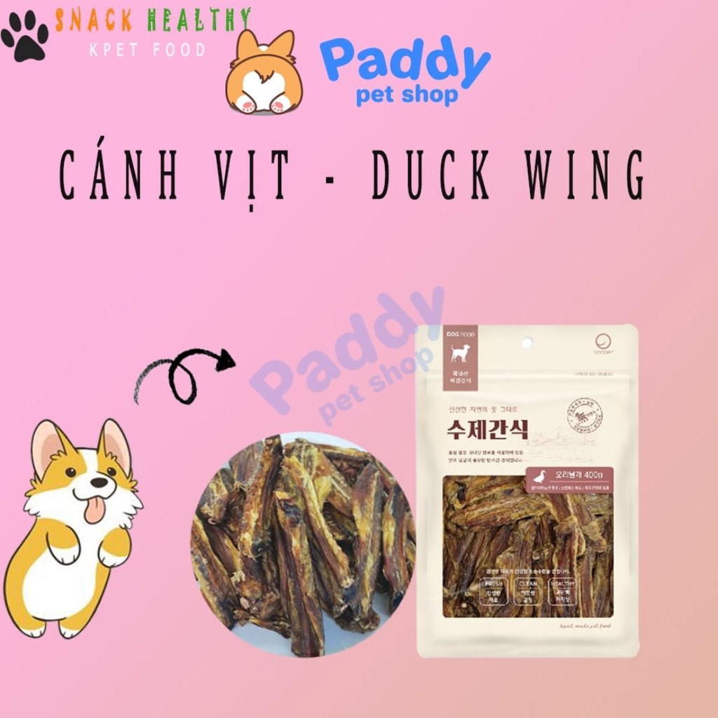 Cổ &amp; Cánh Vịt Sấy Gooday Snack Cho Chó 400g (Nhập khẩu Hàn Quốc)