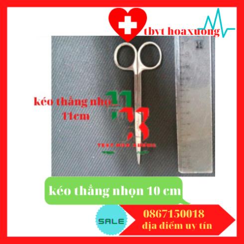 [ Hàng Cao Cấp ] Kéo Y  Tế - Kéo Cắt Chỉ Thẳng Nhọn 10cm Độ Sắc Cao