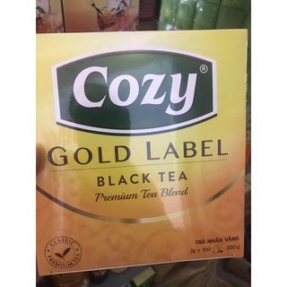 TRÀ COZY TÚI LỌC NHÃN VÀNG 100 GÓI