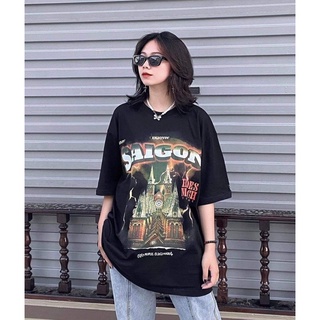Áo thun Hades SAIGON SPIRIT BLACK nam nữ áo thun tay lỡ hades sài gòn Full tag thời trang giá rẻ
