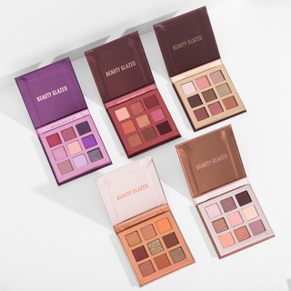 [Hàng mới về] Bảng Phấn Mắt Beauty Glazed 9 Màu Tông Nhũ Và Lì Trang Điểm Làm Đẹp