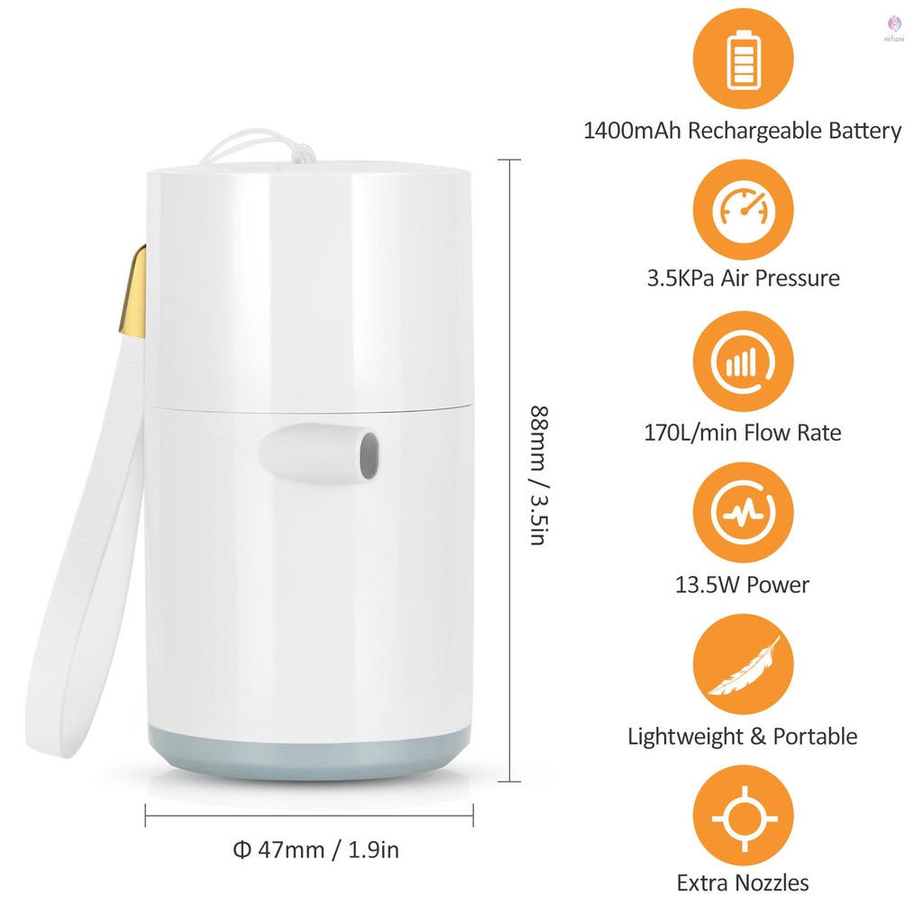 Máy bơm hơi mini 1400mah không dây có thể sạc lại cho phao bơi