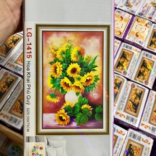 Tranh đính đá Hoa Hướng Dương lg1415 (50x75) chưa đính