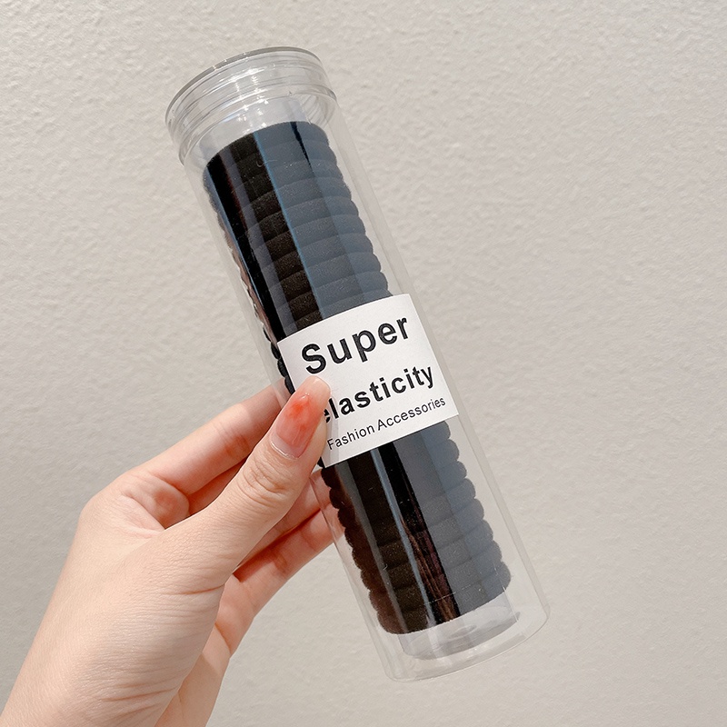 Dây Buộc Tóc Cao Su Dày Co Giãn Không Đường May Phong Cách Hàn Quốc