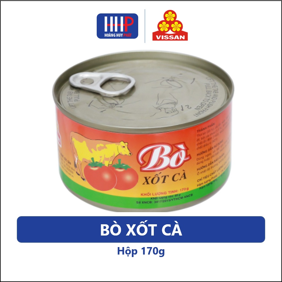 Date mới nhất 2024 - thịt hộp Bò Xốt Cà Vissan Hộp 170g