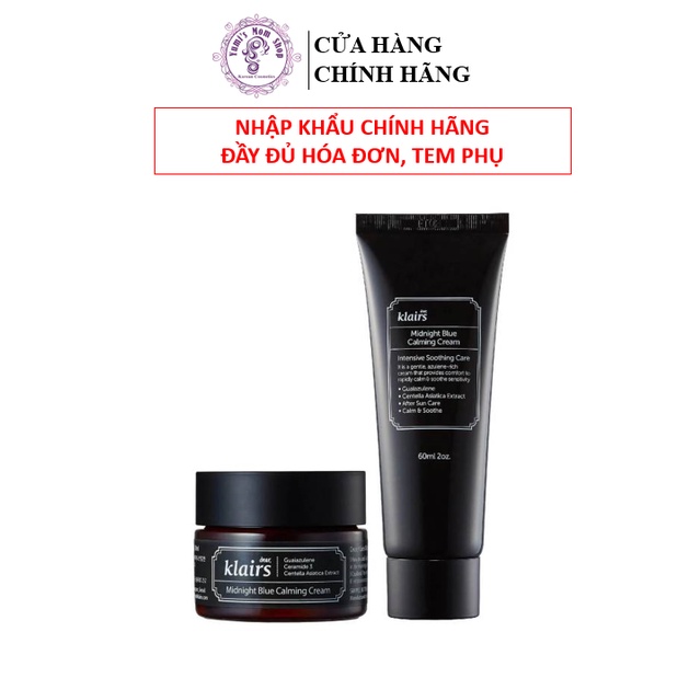 Kem dưỡng phục hồi da Klairs Midnight Blue Calming Cream