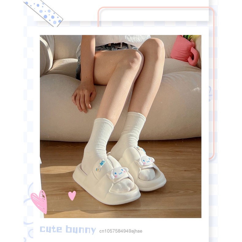SANRIO Dép Sandal Đế Mềm Dày Dặn Phong Cách Thời Trang Hàn Quốc 2022 Y2k
