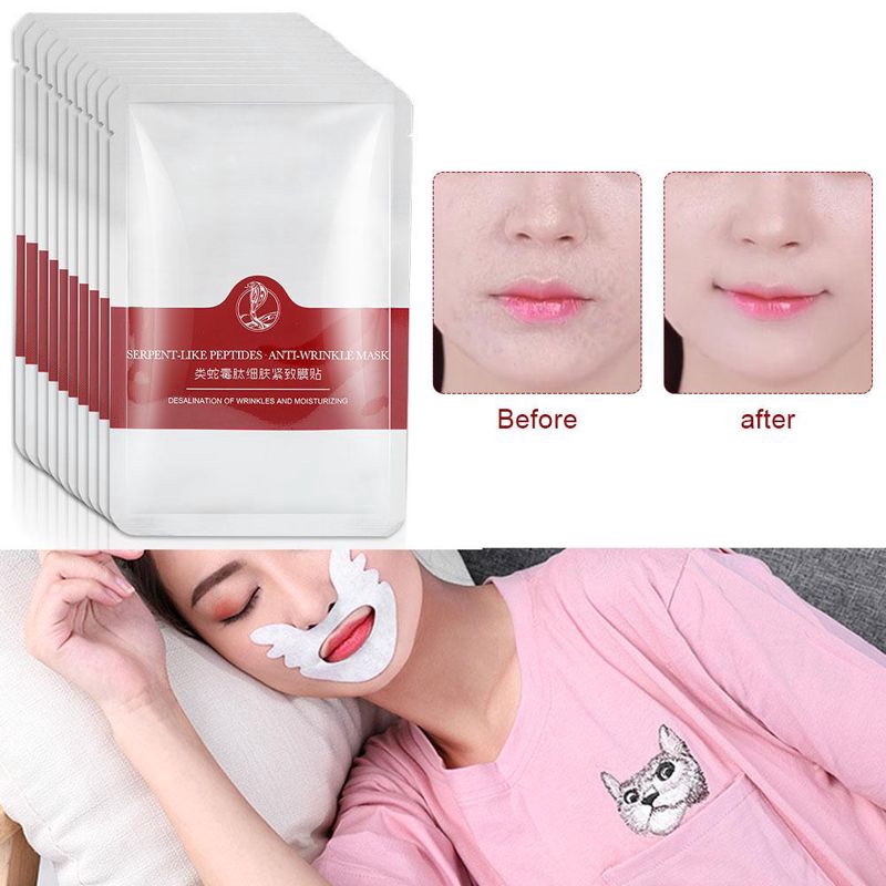 Set 10 miếng dán nâng cơ mặt chống nếp nhăn cho rãnh cười