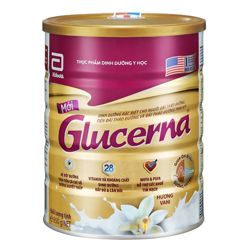 Sữa bột dành cho người bị tiểu đường Glucerna Abbott 850g...2024