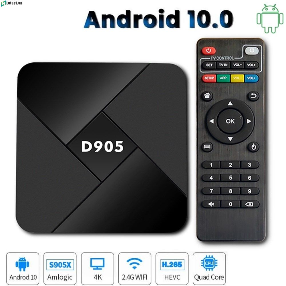TV BOX D905 PROCESSADOR AMLOGIC S905 Android 10.0 4 32GB 【lotus.fr】