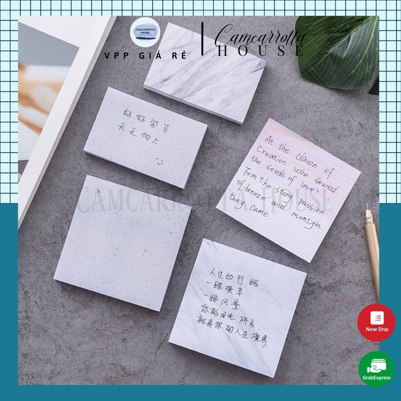 SET 80 TỜ GIẤY NOTE GHI CHÚ VÂN ĐÁ SIÊU TIỆN LỢI DÙNG CHO HỌC SINH SINH VIÊN HOẶC CÔNG SỞ