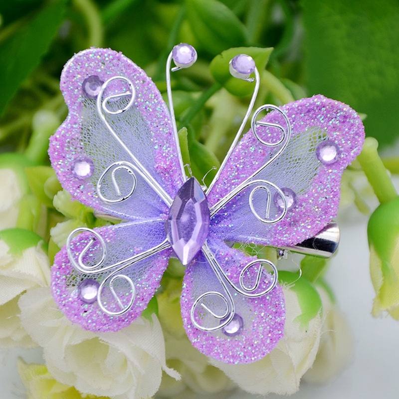 Set 10 Kẹp Tóc Hình Bướm Dễ Thương Cho Bé Gái