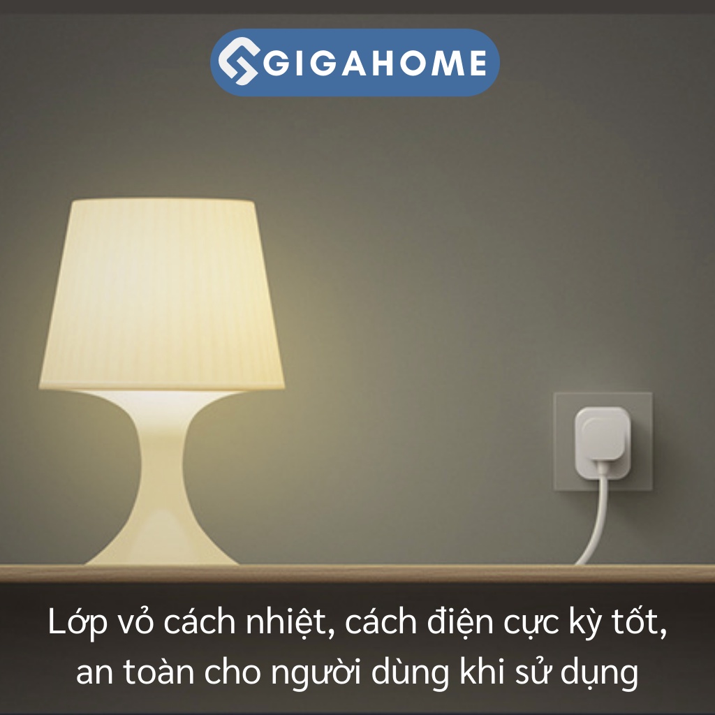Ổ Cắm Điện Thông Minh GIGAHOME Kết Nối Wifi, Tích Hợp Đầu Cắm 2 Chấu, 3 Chấu 5970
