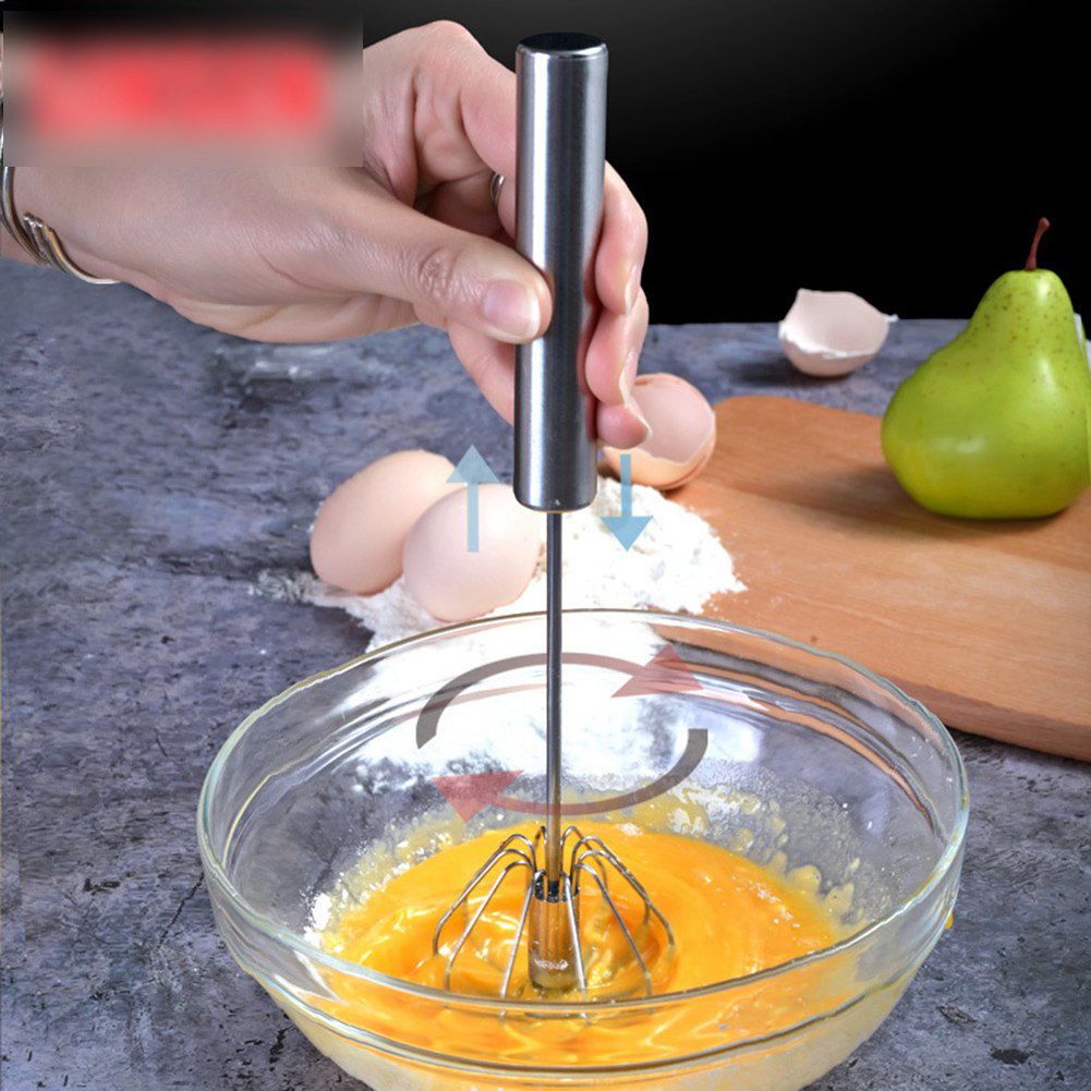Push Rotation Auto Hand Whisk Mixer Egg Cream Frother Dressings Blender Us Nice